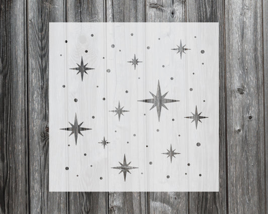 Stars Stencil, Reusable Stencil For Painting, 019