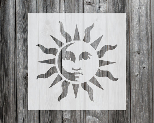 Sun Stencil, Reusable Stencil For Painting, 017