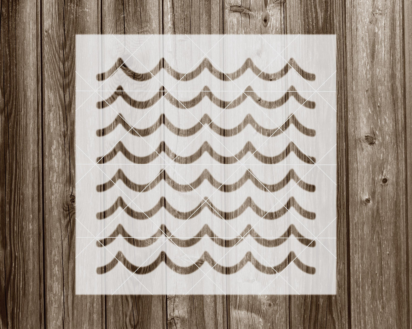 Waves Stencil, Reusable Stencil For Painting, 1077