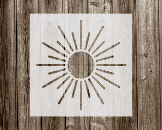 Sun Stencil, Reusable Stencil For Painting, 1078