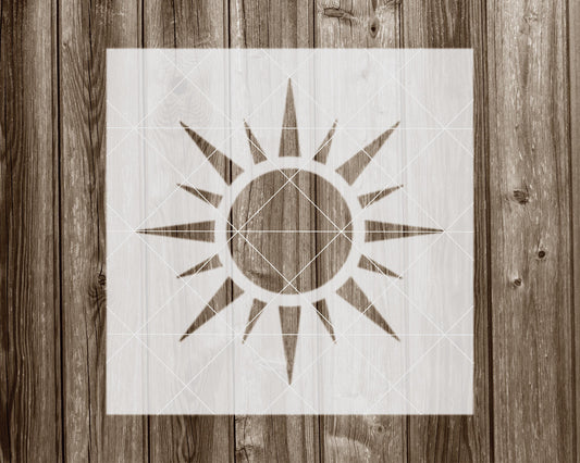 Sun Stencil, Reusable Stencil For Painting, 1082