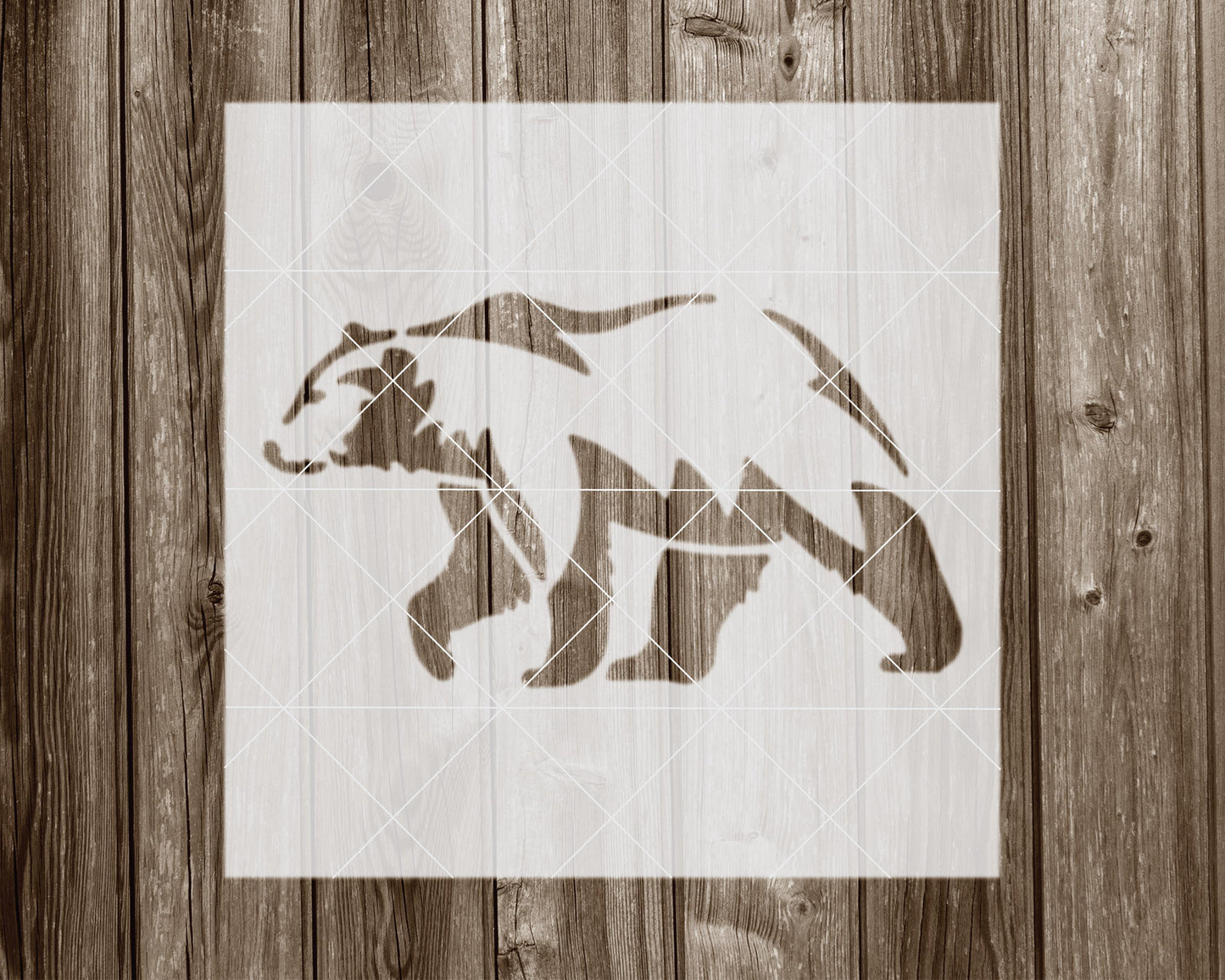 Bear Stencil, Reusable Stencil For Painting, 1088