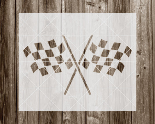 Checkered Flags Stencil, Reusable Stencil For Painting, 1096