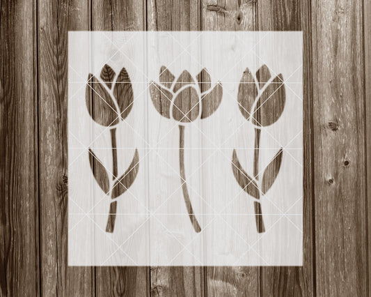 Tulips Stencil, Reusable Stencil For Painting, 2014