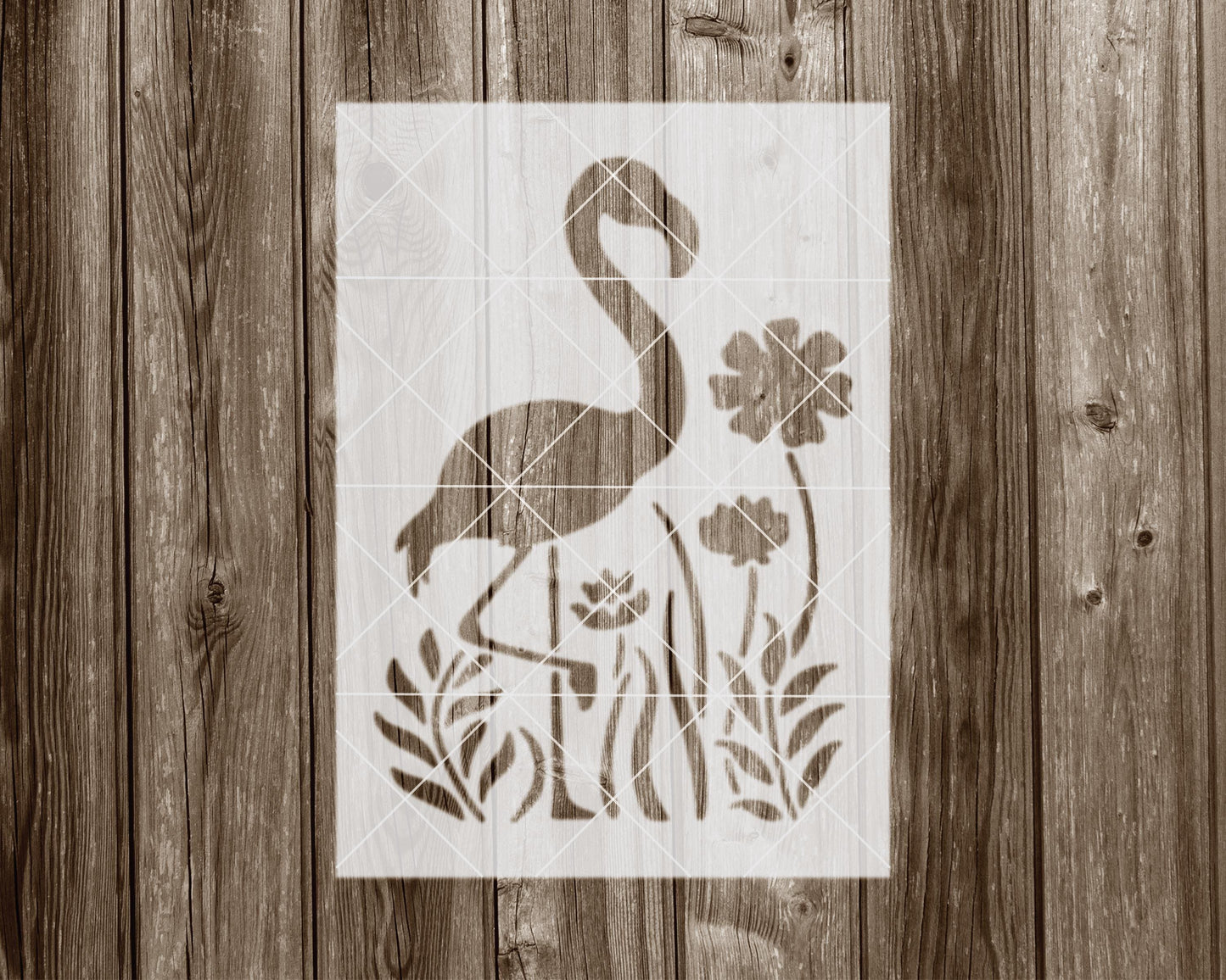 Flamingo Stencil, Reusable Stencil For Painting, 2033