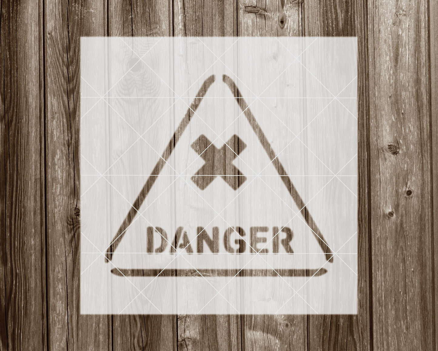 Danger Stencil, Reusable Stencil For Painting, 2037