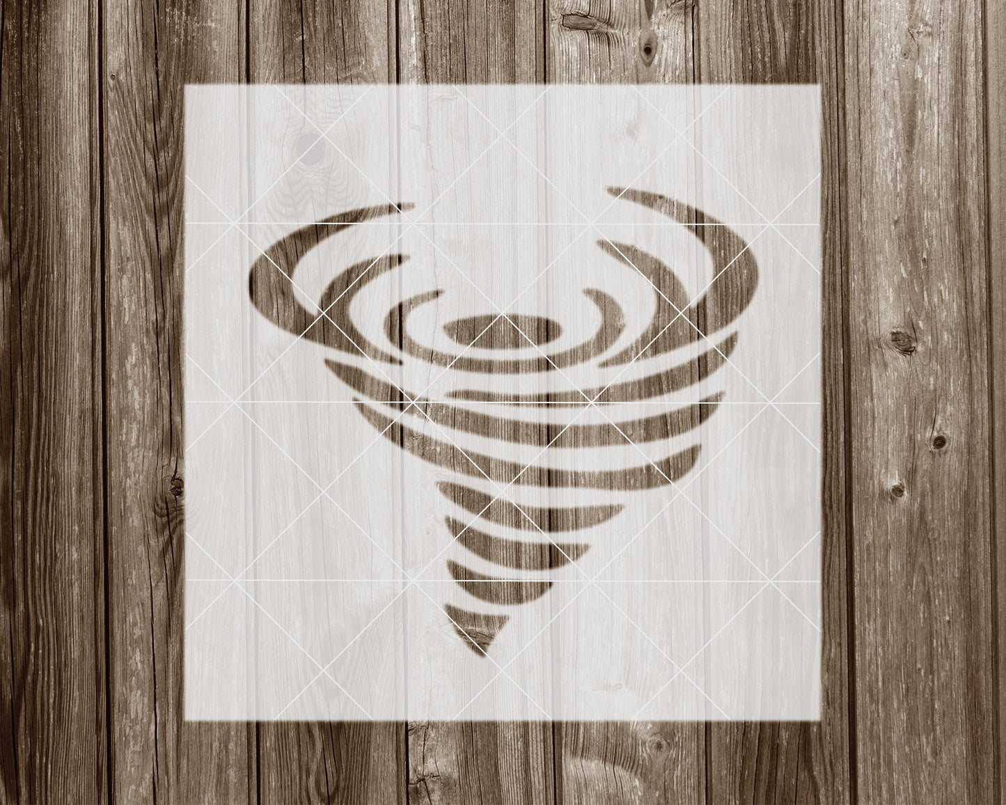 Tornado Stencil, Reusable Stencil For Painting, 2042