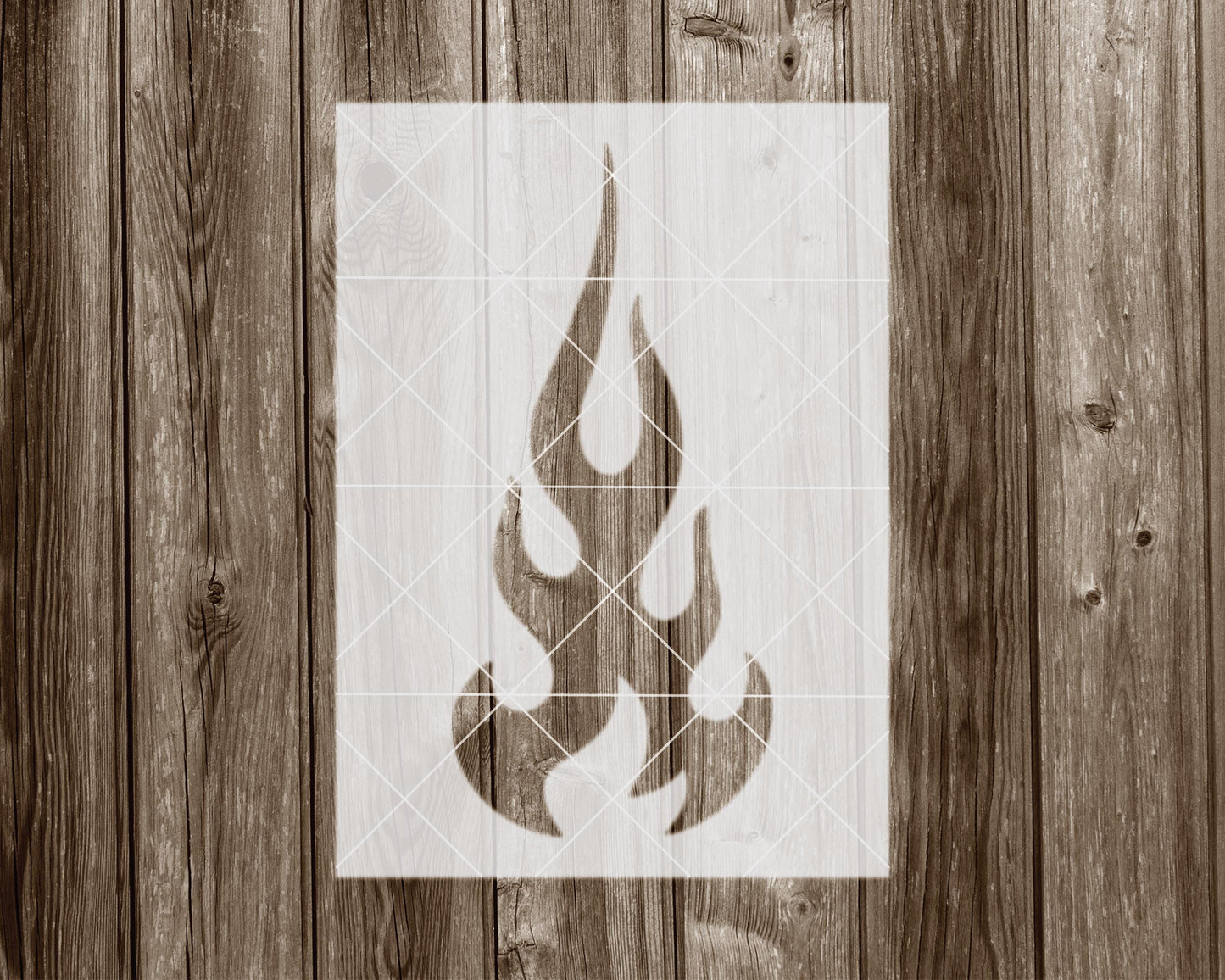 Flames Stencil, Reusable Stencil For Painting, 2044