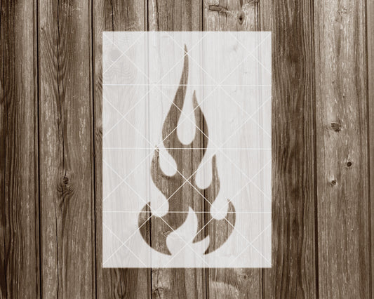 Flames Stencil, Reusable Stencil For Painting, 2044