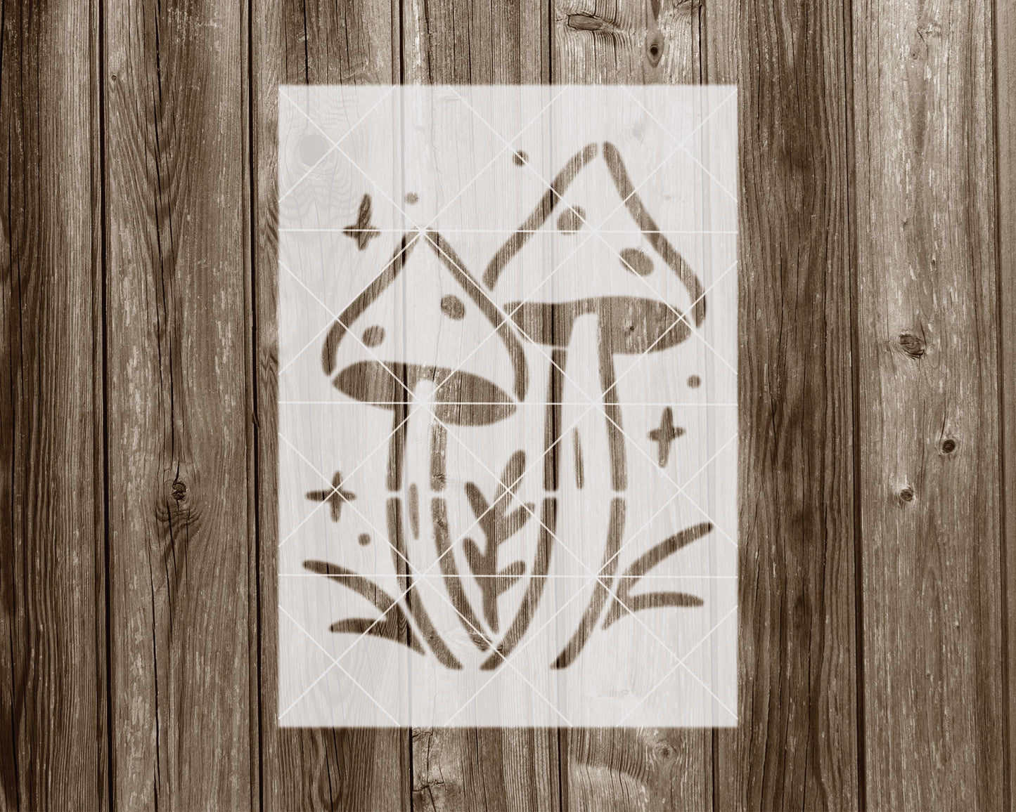 Mushrooms Stencil, Reusable Stencil For Painting, 2046