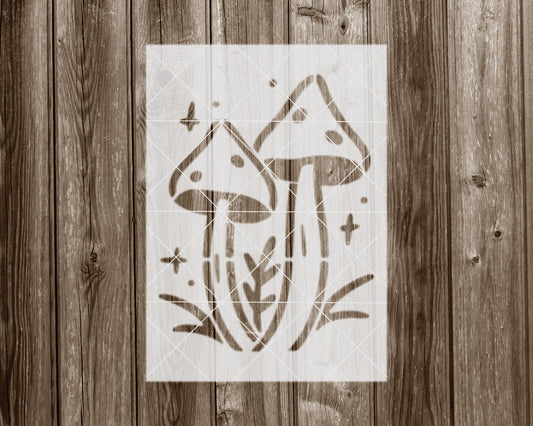 Mushrooms Stencil, Reusable Stencil For Painting, 2046