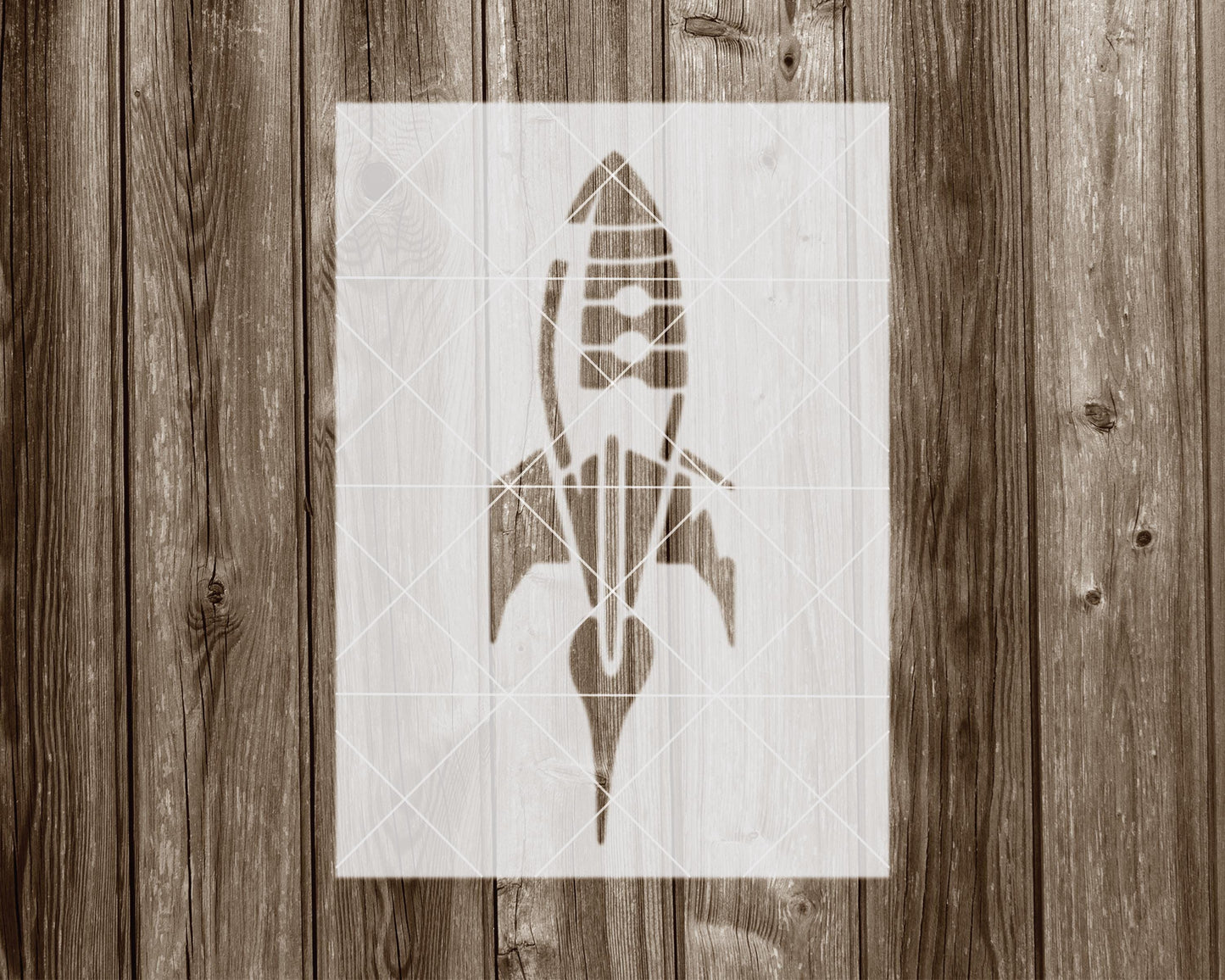 Rocketship Stencil, Reusable Stencil For Painting, 2023