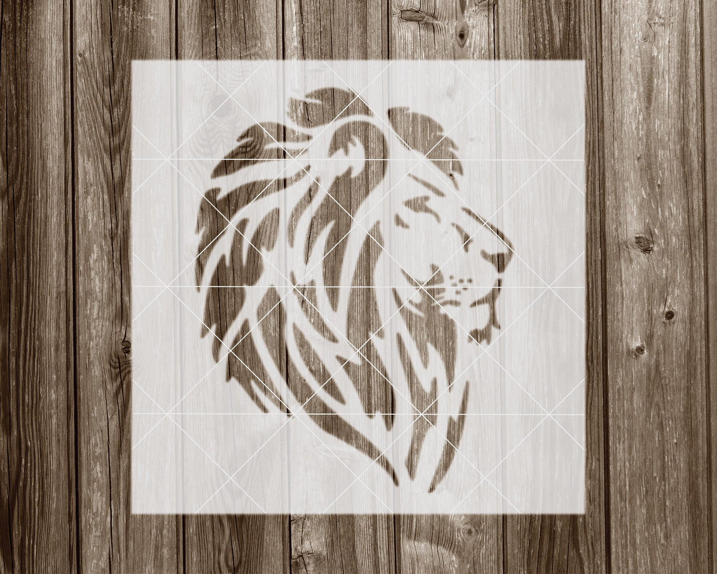 Lion Stencil, Reusable Stencil For Painting, 2052