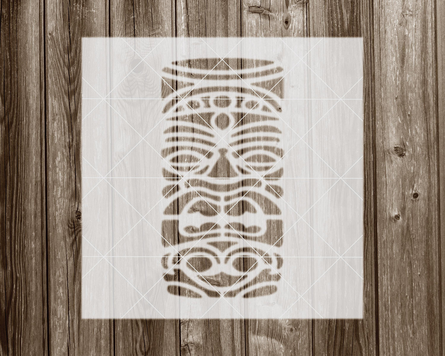 Tiki Stencil, Reusable Stencil For Painting, 2057