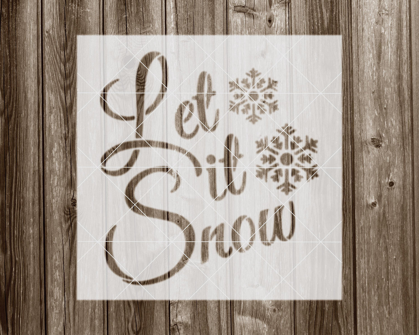 Let It Snow Stencil, Reusable Stencil For Painting, 2058