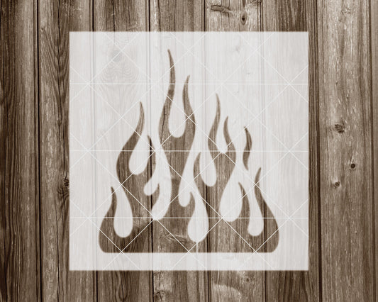 Flames Stencil, Reusable Stencil For Painting, 2031