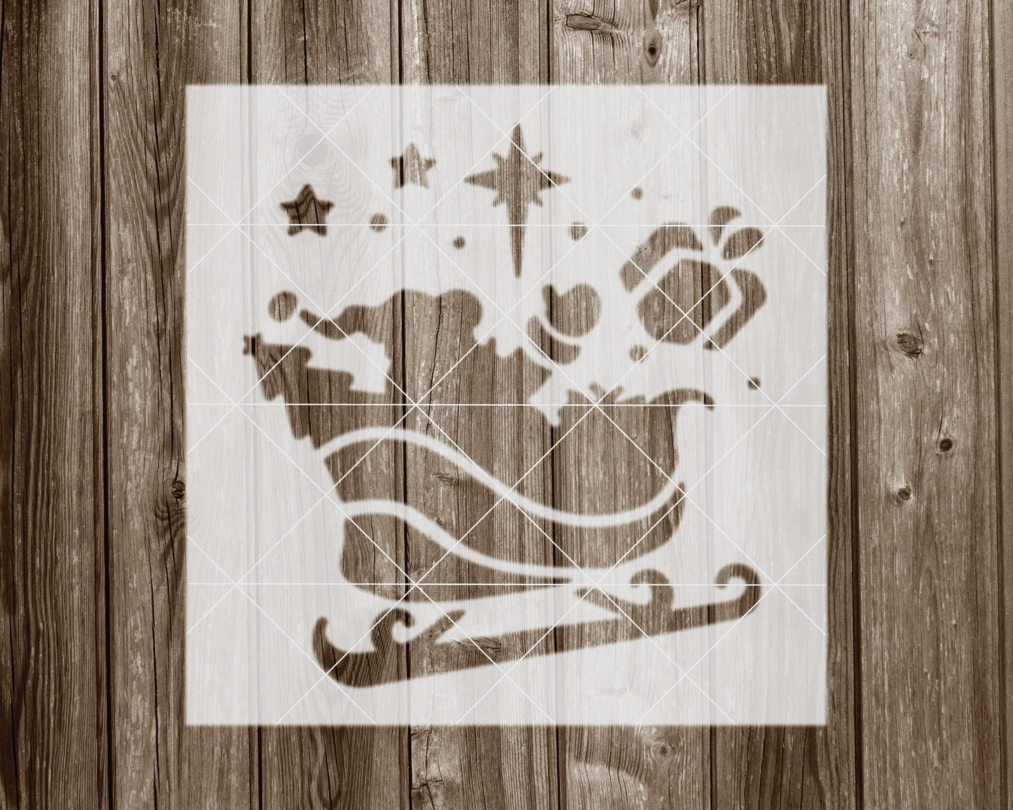 Santa Stencil, Reusable Stencil For Painting, 2065