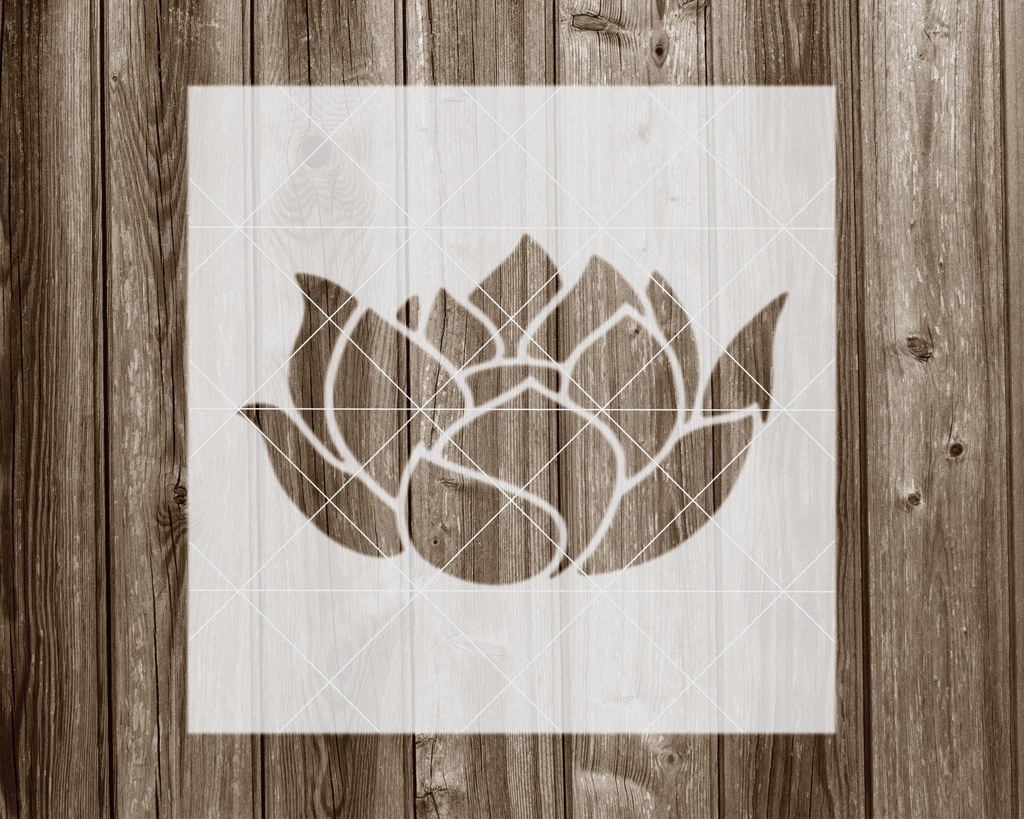 Lotus Stencil, Reusable Stencil For Painting, 2041