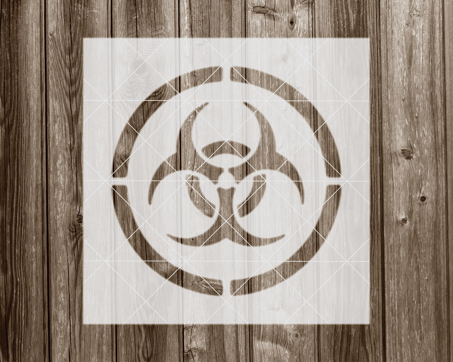 Biohazard Stencil, Reusable Stencil For Painting, 2047