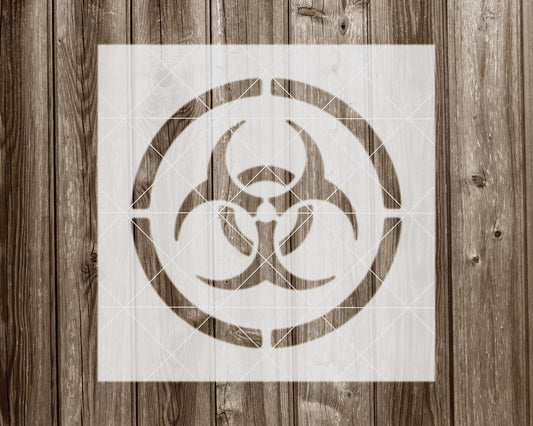 Biohazard Stencil, Reusable Stencil For Painting, 2047