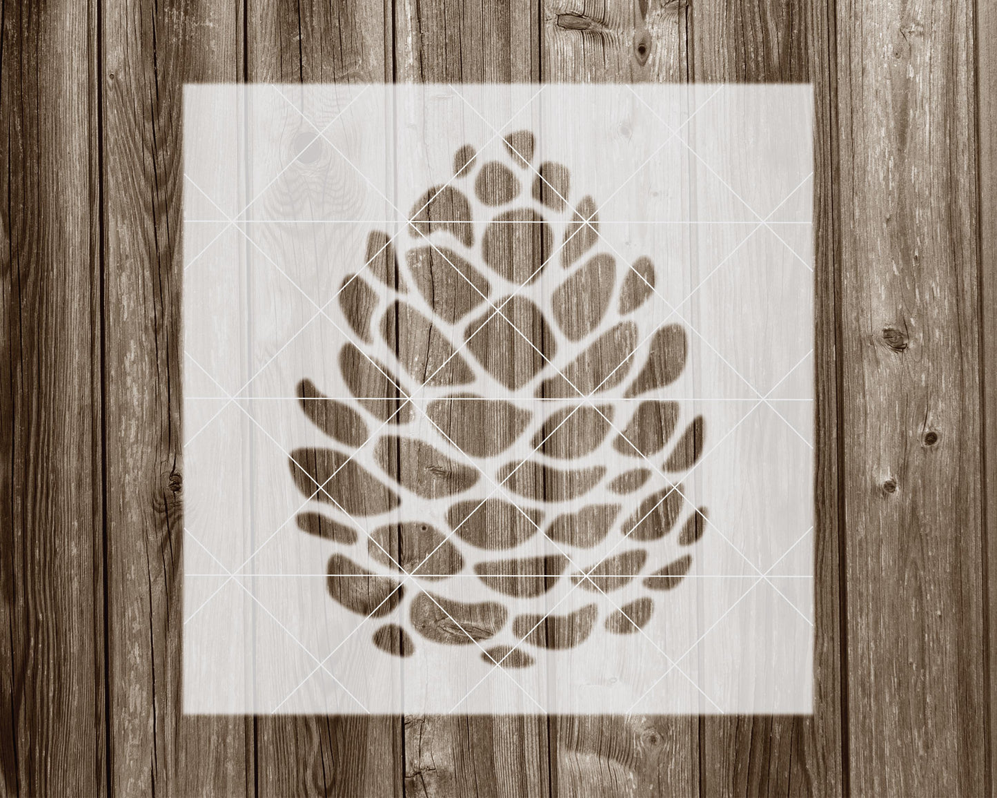 Pine Cone Stencil, Reusable Stencil For Painting, 2055