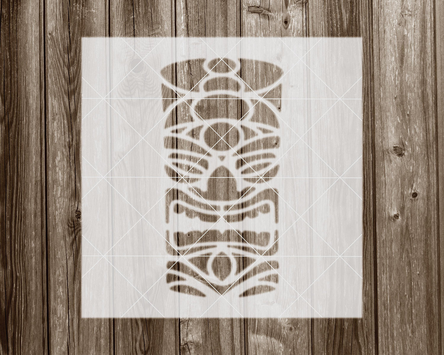 Tiki Stencil, Reusable Stencil For Painting, 2056