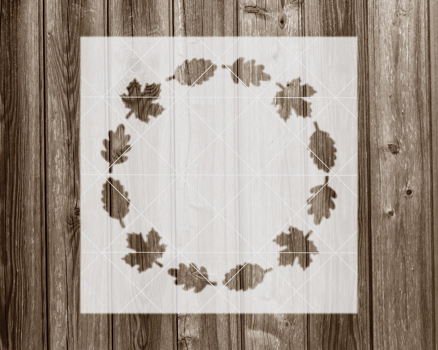 Fall Wreath Stencil, Reusable Stencil For Painting, 2073