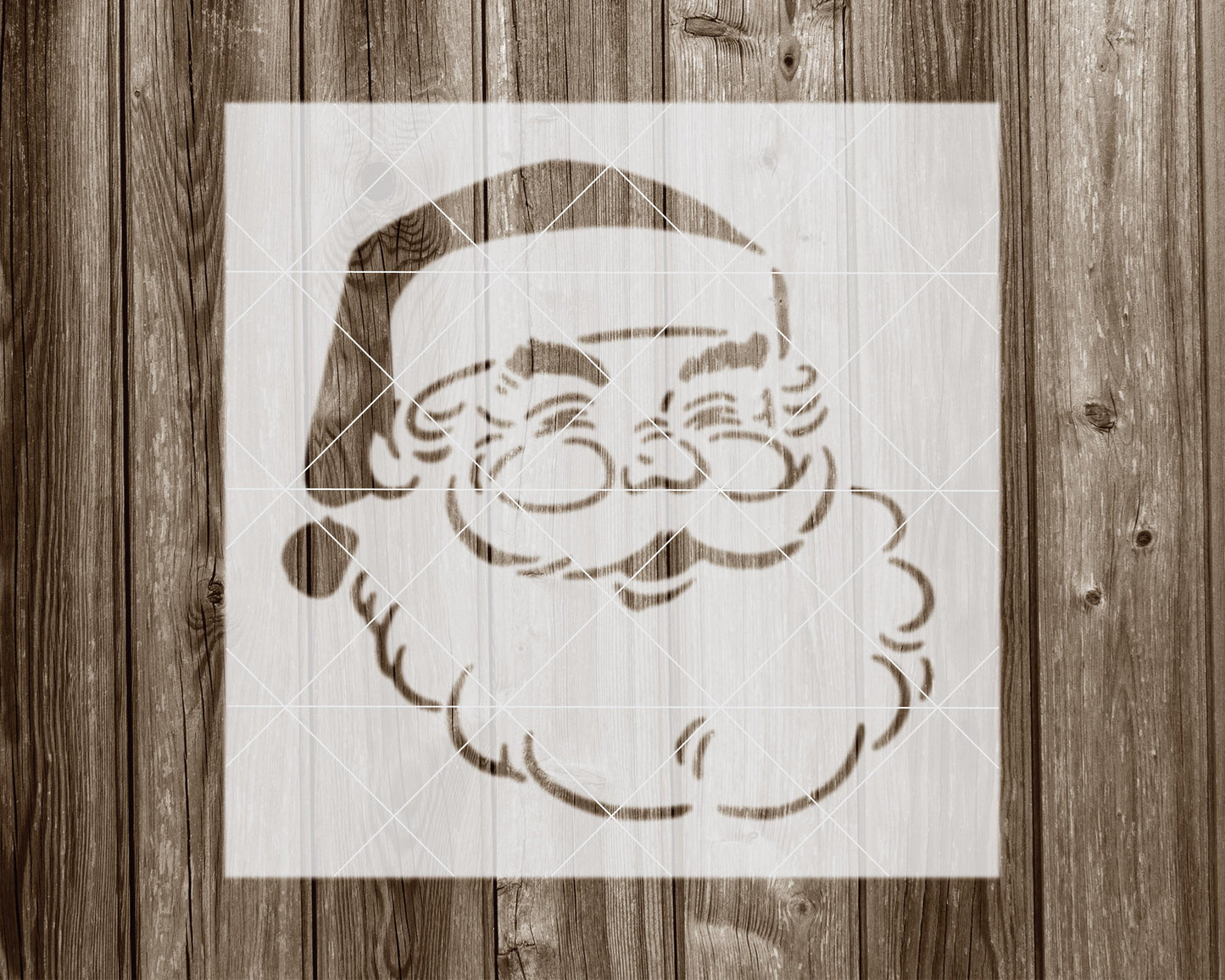 Santa Stencil, Reusable Stencil For Painting, 2068