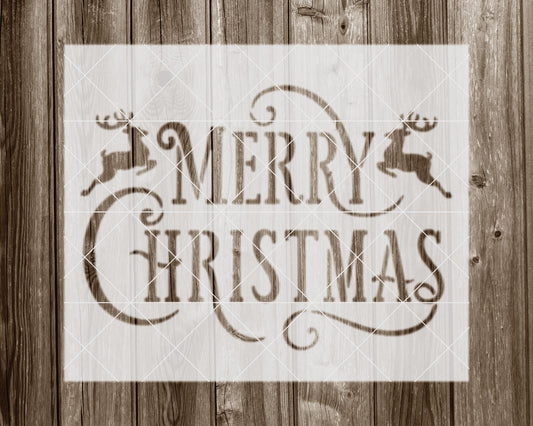 Merry Christmas Stencil, Reusable Stencil For Painting, 2074