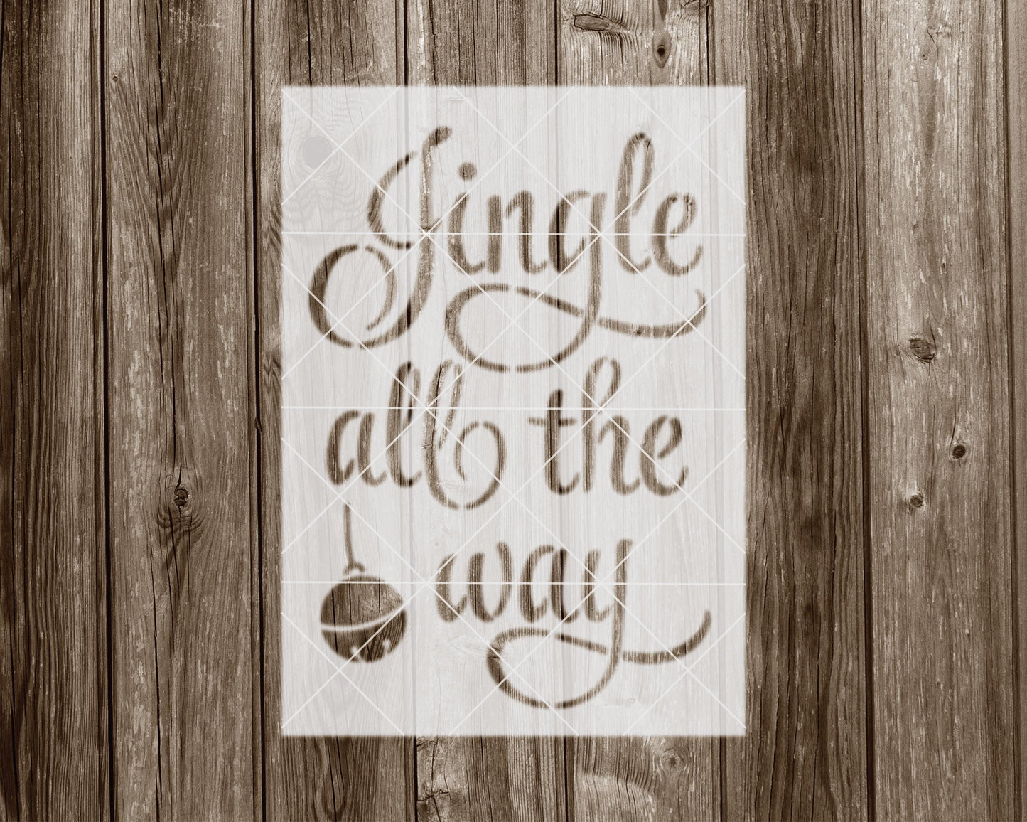 Jingle All The Way Stencil, Reusable Stencil For Painting, 2070