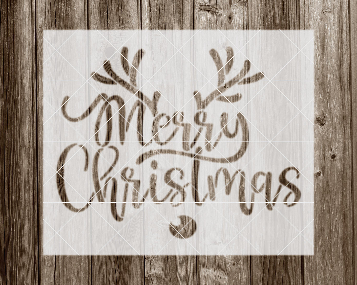 Merry Christmas Stencil, Reusable Stencil For Painting, 2076